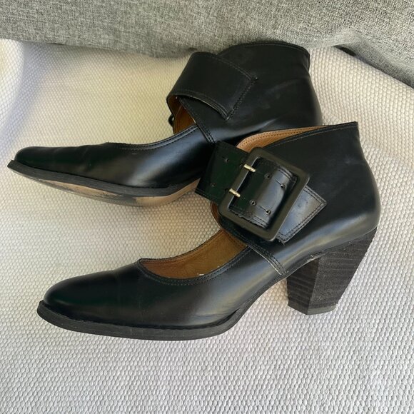 Corso Como Black Mary Janes with Big Buckle size 7M - Picture 4 of 6